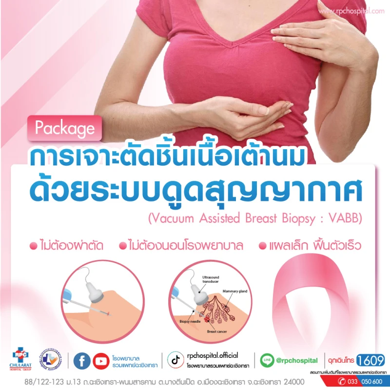 Package การเจาะตัดชิ้นเนื้อเต้านม ด้วยระบบดูดสุญญากาศ