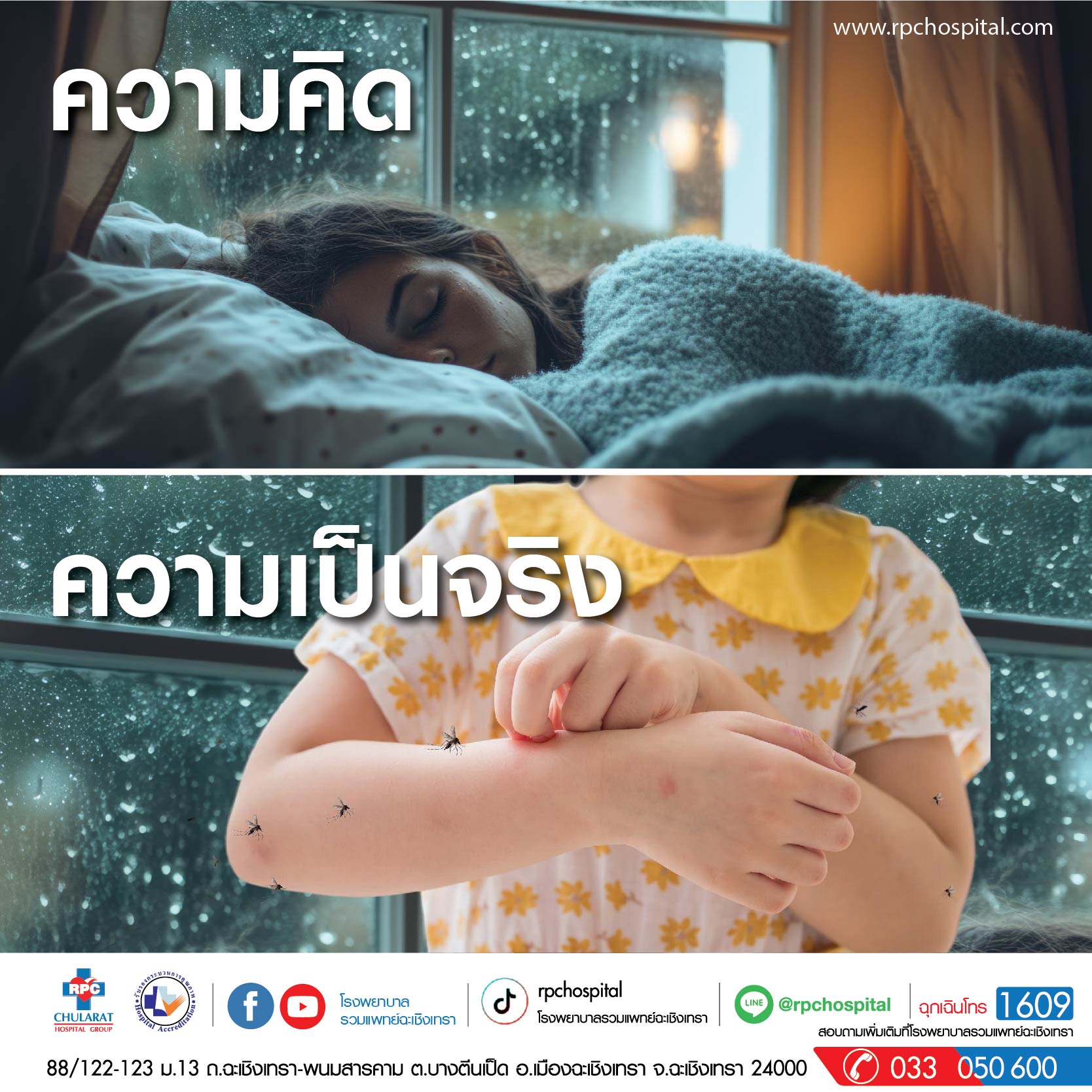 โรคไข้เลือดออก (Dengue) - ความรู้สุขภาพ - โรงพยาบาลรวมแพทย์ฉะเชิงเทรา